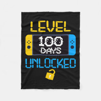 Niveau 100 dagen van school ontgrendelde leuke sch fleece deken