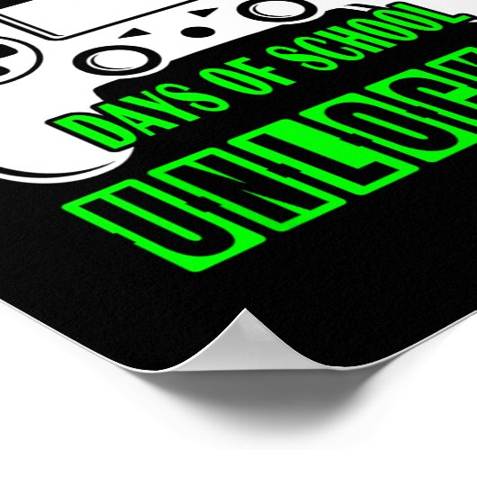 Niveau 100 dagen van school ontgrendelde videokade poster (Hoek)