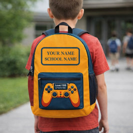 Niveau 100 Ontgrendelde Gamer 100 Dagen School Bedrukte Rugzak