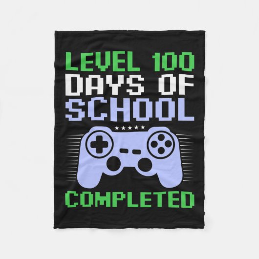 Niveau 100ste dag van school voltooid voor kindere fleece deken (Voorkant)