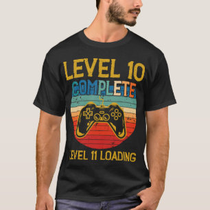 Niveau 10 Complete Gamer Jubileum Level 11 jaar T-shirt