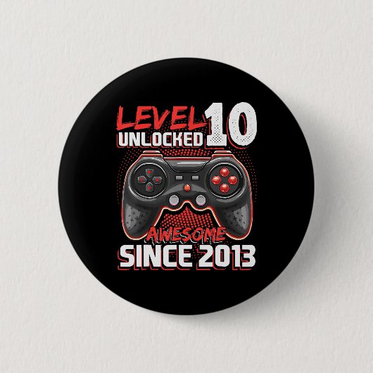 Niveau 10 Geweldige 2013-videogame 10e straal ontg Ronde Button 5,7 Cm (Voorkant)