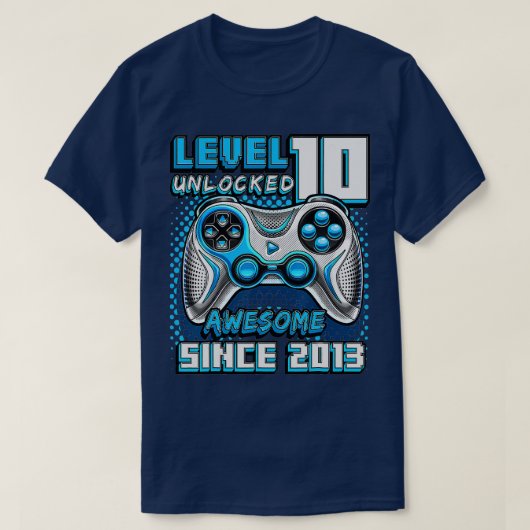 Niveau 10 Geweldige 2013-videogame 10e straal ontg T-shirt (Design voorkant)