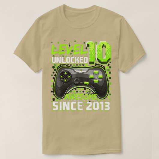 Niveau 10 Geweldige 2013-videogame 10e straal ontg T-shirt (Design voorkant)