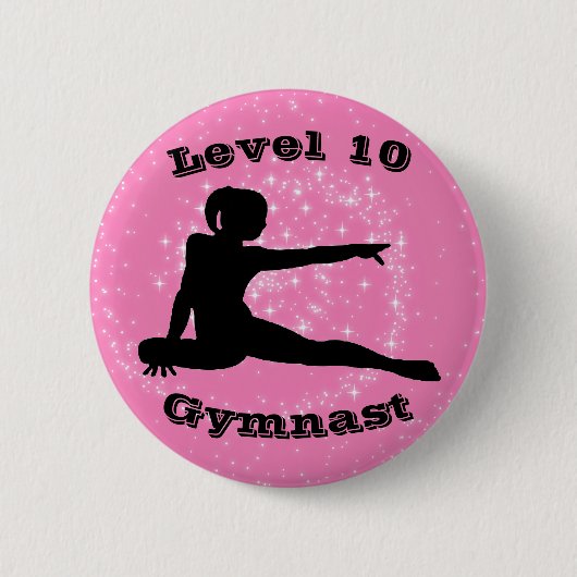 Niveau 10 Gymnast - Meisjes Gymnastiek Button (Voorkant)