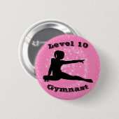 Niveau 10 Gymnast - Meisjes Gymnastiek Button (Voorkant /achterkant)