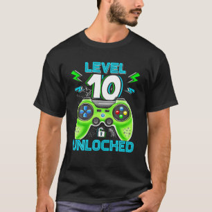 Niveau 10 Kinder 10e videogame op zaterdag ontgren T-shirt
