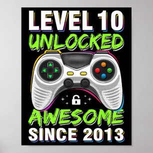 Niveau 10 niet-vergrendeld Geweldige sinds 2013 10 Poster