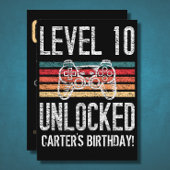 Niveau 10 ontgrendeld 10e verjaardag op maat kaart