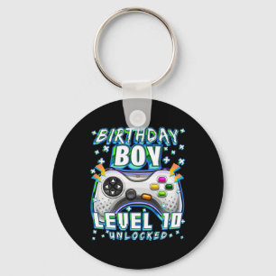 Niveau 10 ontgrendeld videospel 10e Birthday Gamer Sleutelhanger