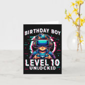 Niveau 10 Ontgrendelde 10 Jaar Oud Verjaardag Game Kaart (Gele Bloem)