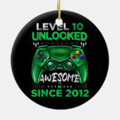 Niveau 10 Onvergrendeld Geweldige 2012 Video Game  Keramisch Ornament (Achterkant)