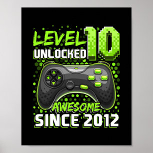 Niveau 10 Onvergrendeld Geweldige 2012 Video Game  Poster