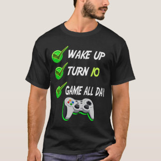 Niveau 10 Onvergrendelde 10e verjaardag Gamer Cute T-shirt