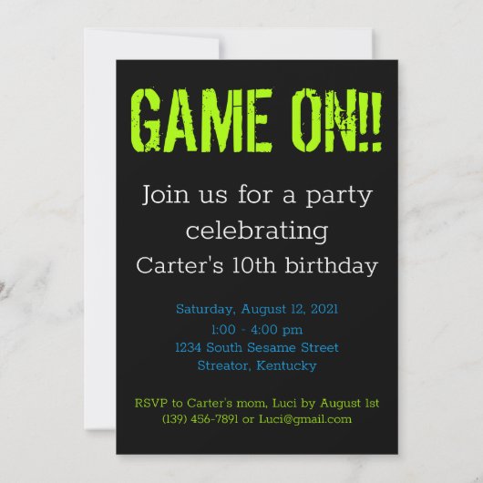 Niveau 10 onvergrendelde 10e verjaardag persoonlij kaart (Achterkant)