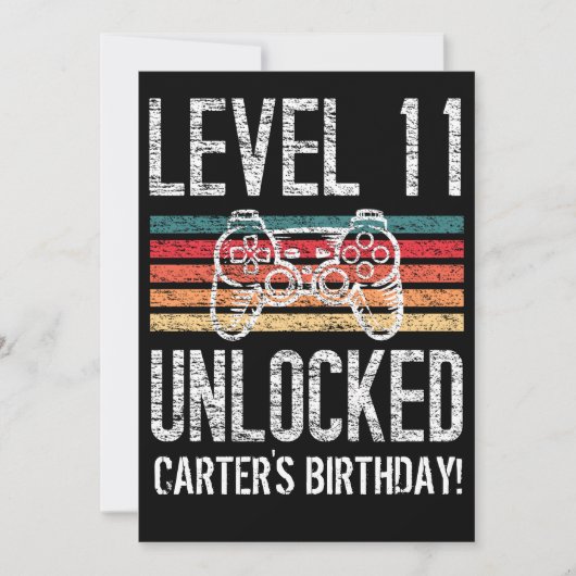 Niveau 11 Gepersonaliseerd 11e verjaardag Kaart (Voorkant)
