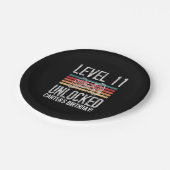 Niveau 11 Gepersonaliseerd 11e verjaardag Papieren Bordje (Gekanteld)