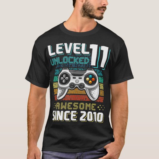 Niveau 11 Geweldige 2010-videogame 11e-straal niet T-shirt (Voorkant)