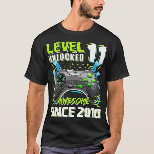 Niveau 11 Geweldige 2010-videogame 11e-straal niet T-shirt (Voorkant)