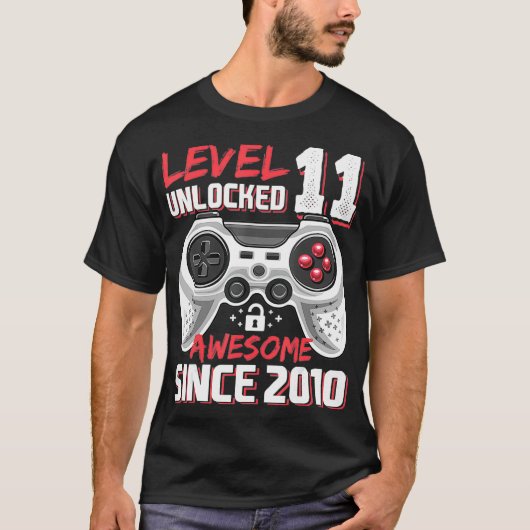 Niveau 11 Geweldige 2010-videogame 11e-straal niet T-shirt (Voorkant)