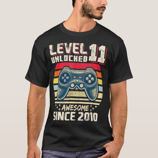 Niveau 11 Geweldige 2010-videogame 11e-straal niet T-shirt (Voorkant)