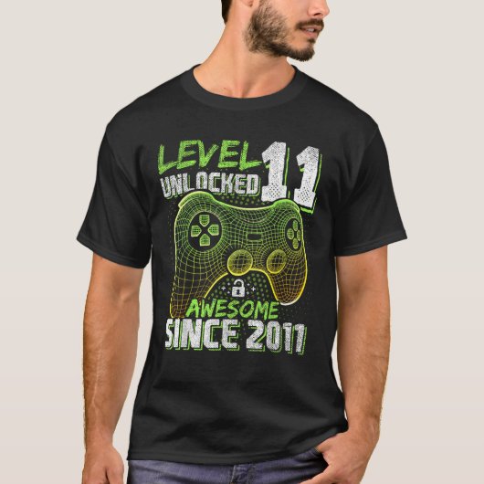 Niveau 11 Geweldige 2011-videogame 11th Bir zonder T-shirt (Voorkant)