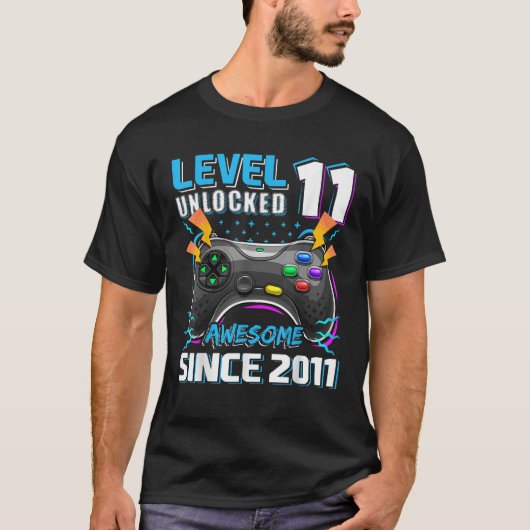 Niveau 11 Geweldige 2011-videogame 11th Bir zonder T-shirt (Voorkant)
