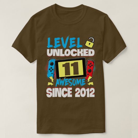 Niveau 11 Geweldige 2012-videogame 11e-straal niet T-shirt (Design voorkant)
