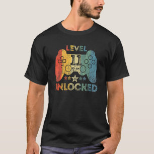 Niveau 11 niet-vergrendelde videoband 11 jaar oude t-shirt