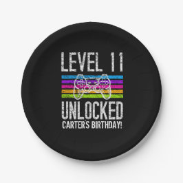 Niveau 11 Ontgrendeld 11e verjaardag, gepersonalis Papieren Bordje