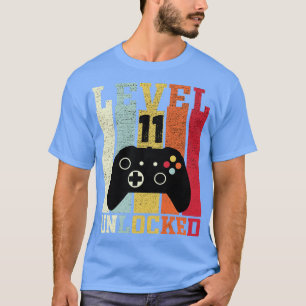 Niveau 11 Ontgrendeld Grappig Video 11e Verjaardag T-shirt