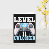 Niveau 11 Onvergrendeld videospel 11e Birthday Gam Kaart (Gele Bloem)