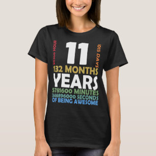 Niveau 11 Onvergrendeld videospel 11e verjaardag P T-shirt