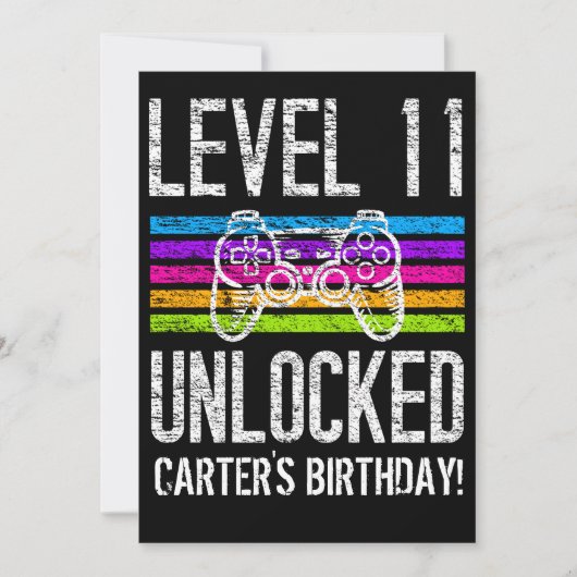 Niveau 11 onvergrendelde 11e verjaardag persoonlij kaart (Voorkant)