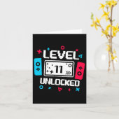Niveau 11 Onvergrendelde gamer 11e verjaardag - Ca Kaart (Gele Bloem)