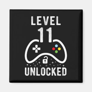 Niveau 11 Onvergrendelde videogame 11e verjaardag Magneet