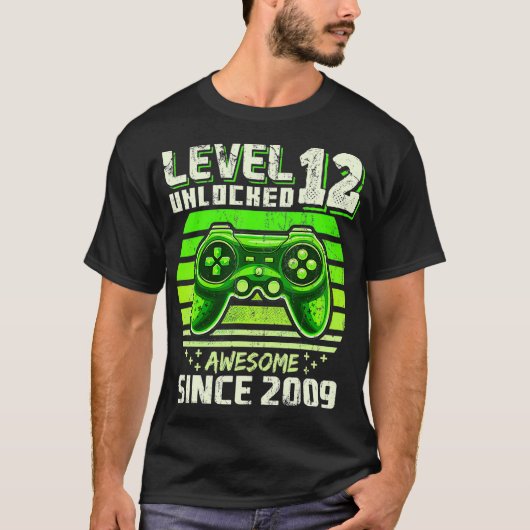 Niveau 12 Geweldige 2009-videogame 12e straal niet T-shirt (Voorkant)