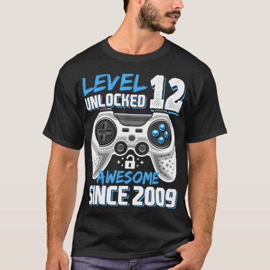 Niveau 12 Geweldige 2009-videogame 12e straal niet T-shirt (Voorkant)