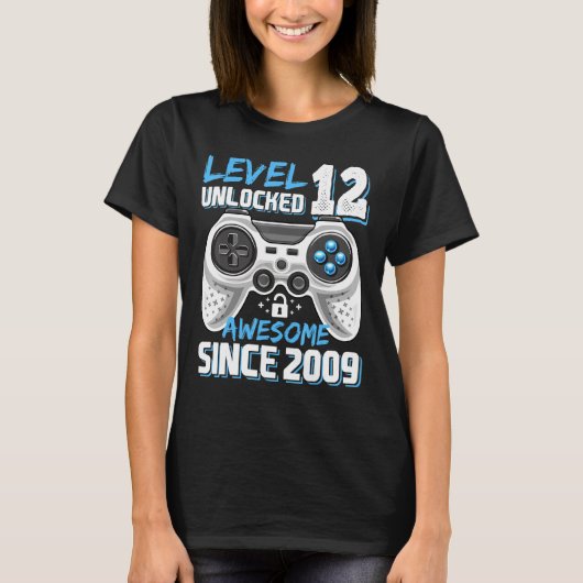 Niveau 12 Geweldige 2009-videogame 12e straal niet T-shirt (Voorkant)