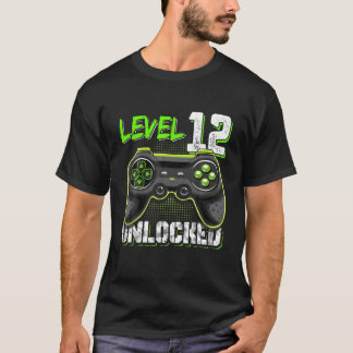 Niveau 12 Kinder 12e videogame Tw ontgrendeld T-shirt