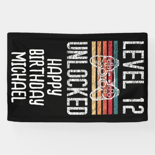 Niveau 12 niet-vergrendelde 12e jaarbanner spandoek (Horizontaal)