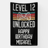 Niveau 12 niet-vergrendelde 12e jaarbanner spandoek (Verticaal)