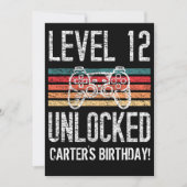 Niveau 12 ontgrendeld 12e verjaardag op maat kaart (Voorkant)