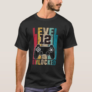 Niveau 12 Ontgrendelde 12-jarige Gamers 12e verjaa T-shirt