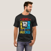 Niveau 12 Ontgrendelde 12e Verjaardag Gaming Gewel T-shirt (Voorkant volledig)