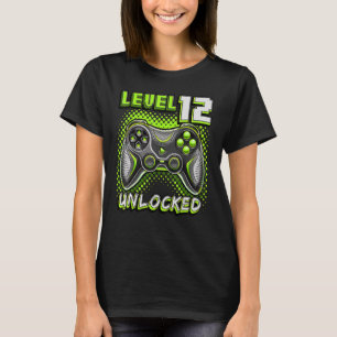 Niveau 12 Onvergrendeld videospel 12e Birthday Gam T-shirt