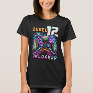 Niveau 12 Onvergrendeld videospel 12e Birthday Gam T-shirt