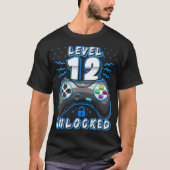 Niveau 12 Onvergrendeld videospel 12e Birthday Gam T-shirt (Voorkant)