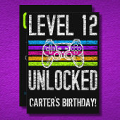 Niveau 12 onvergrendelde 12e verjaardag persoonlij kaart