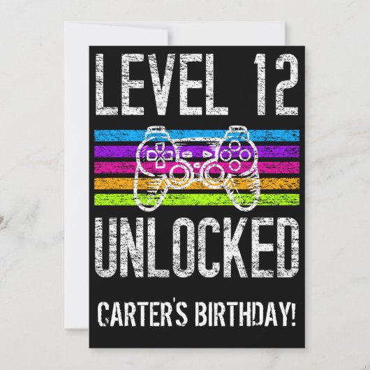 Niveau 12 onvergrendelde 12e verjaardag persoonlij kaart (Voorkant)